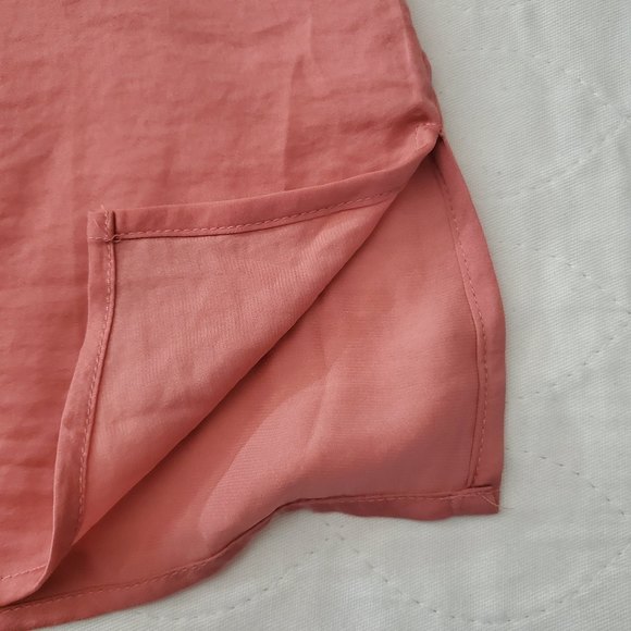 𝅺Ruffled Off-The-Shoulder Top blouse /salmon Pink/ size M - Picture 5 of 7